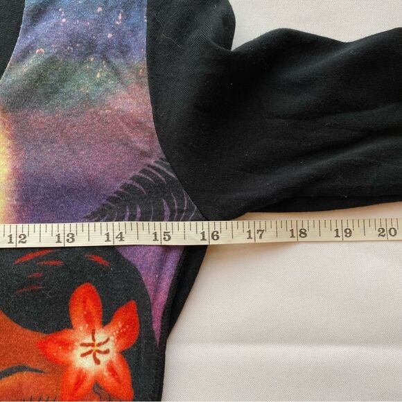 Rare Y2K Custo Barcelona Colorful Contrast Aloha Print Long Sleeve Top Size 2 - Picture 12 of 13